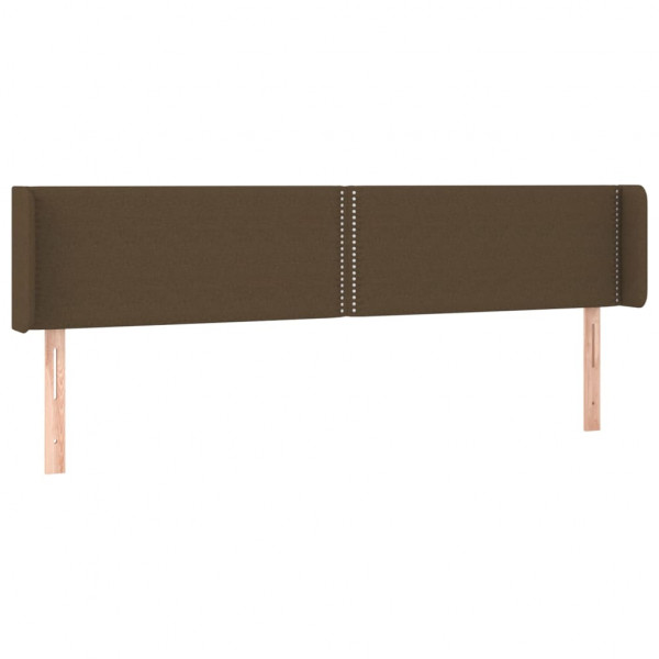 Cabecero con LED de tela marrón oscuro 183x16x78/88 cm M 3