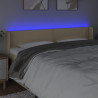 Cabecero con LED de tela crema 183x16x78/88 cm 4