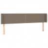 Cabecero con LED de tela gris taupe 203x16x78/88 cm 3