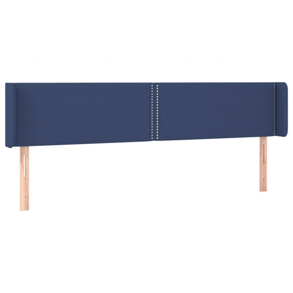 Cabecero con LED de tela azul 203x16x78/88 cm M 3