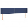 Cabecero con LED de tela azul 203x16x78/88 cm 3