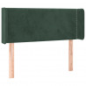 Cabeceira cama c/ luzes LED veludo 83x16x78/88 cm verde-escuro 3