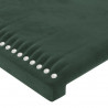 Cabecero con LED de terciopelo verde oscuro 83x16x78/88 cm 5