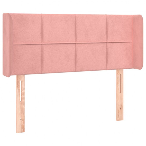 Cabecero con LED de terciopelo rosa 103x16x78/88 cm M 3