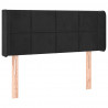 Cabecero con LED de terciopelo negro 103x16x78/88 cm 3