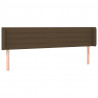 Cabeceira de cama c/ luzes LED tecido 163x16x78/88 cm castanho 3