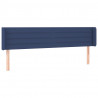 Cabeceira de cama c/ luzes LED tecido 163x16x78/88 cm azul 3