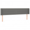 Cabecero con LED de tela gris oscuro 203x16x78/88 cm 3