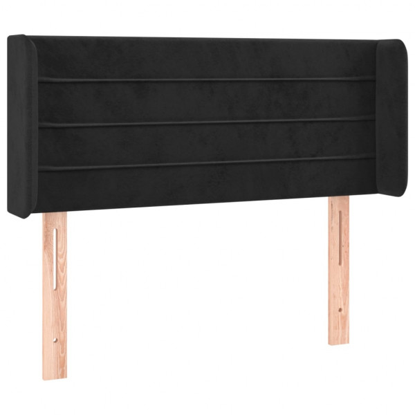 Cabecero con LED de terciopelo negro 83x16x78/88 cm M 3