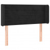 Cabeceira de cama c/ luzes LED veludo 83x16x78/88 cm preto 3