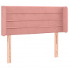 Cabeceira de cama c/ luzes LED veludo 93x16x78/88 cm rosa 3