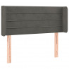 Cabeceira cama c/ luzes LED veludo 103x16x78/88 cm cinza-escuro 3