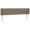 Cabecero con LED de tela gris taupe 163x16x78/88 cm 3