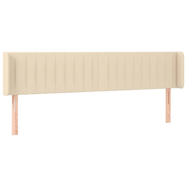 Cabecero con LED de tela crema 163x16x78/88 cm M 3