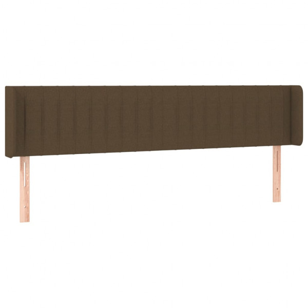 Cabecero con LED de tela marrón oscuro 183x16x78/88 cm M 3