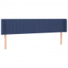 Cabeceira de cama c/ luzes LED tecido 203x16x78/88 cm azul 3