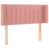Cabecero con LED de terciopelo rosa 103x16x78/88 cm 3