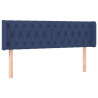 Cabecero con LED de tela azul 163x16x78/88 cm 3