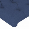 Cabeceira de cama c/ luzes LED tecido 163x16x78/88 cm azul 5