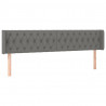 Cabecero con LED de tela gris oscuro 203x16x78/88 cm 3