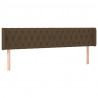 Cabecero con LED de tela marrón oscuro 203x16x78/88 cm 3