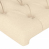 Cabecero con LED de tela crema 203x16x78/88 cm 5