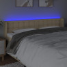 Cabecero con LED de tela crema 183x16x78/88 cm 4