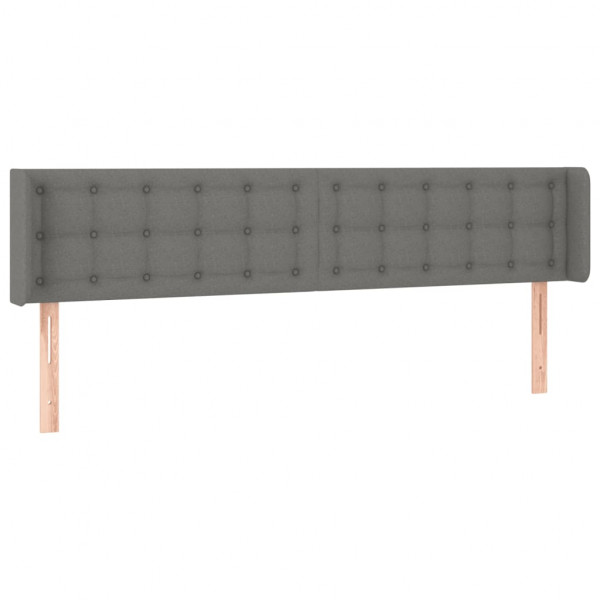 Cabecero con LED de tela gris oscuro 203x16x78/88 cm M 3