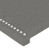 Cabecero con LED de tela gris oscuro 83x16x118/128 cm 5