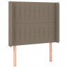 Cabecero con LED de tela gris taupe 103x16x118/128 cm 3