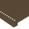 Cabecero con LED de tela marrón oscuro 144x5x78/88 cm 5
