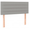 Cabecero con LED de tela gris claro 100x5x78/88 cm 4