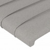 Cabecero con LED de tela gris claro 100x5x78/88 cm 5