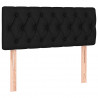 Cabecero con LED de tela negro 100x7x78/88 cm 4