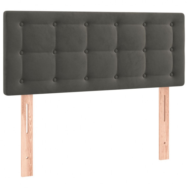 Cabecero con LED de terciopelo gris oscuro 80x5x78/88 cm M 4