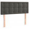 Cabeceira de cama c/ luzes LED veludo 80x5x78/88cm cinza-escuro 4