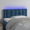Cabecero con LED de terciopelo azul oscuro 80x5x78/88 cm 1