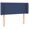 Cabeceira de cama c/ luzes LED tecido 93x16x78/88 cm azul 3