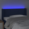 Cabecero con LED de tela azul 93x16x78/88 cm 4