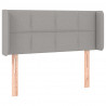 Cabecero con LED de tela gris claro 93x16x78/88 cm 3