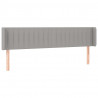 Cabecero con LED de tela gris claro 183x16x78/88 cm 3