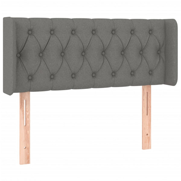 Cabecero con luces LED de tela gris oscuro 93x16x78/88 cm M 3