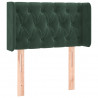 Cabecero con LED de terciopelo verde oscuro 83x16x78/88 cm 3