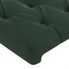 Cabeceira cama c/ luzes LED veludo 83x16x78/88 cm verde-escuro 5