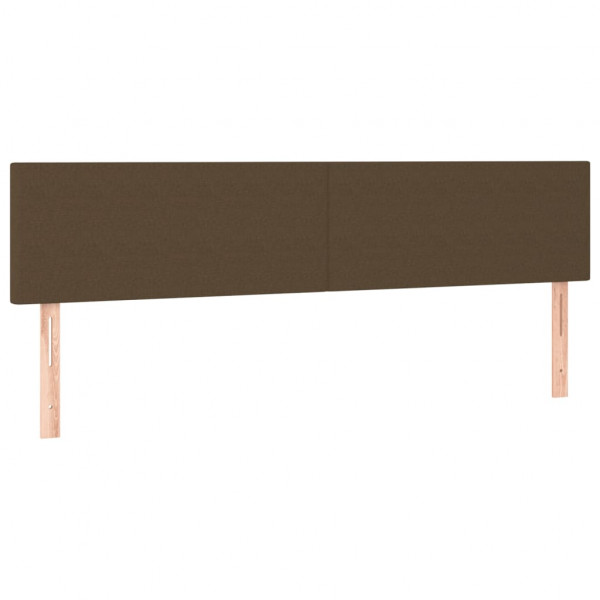 Cabecero con LED de tela marrón oscuro 180x5x78/88 cm M 4