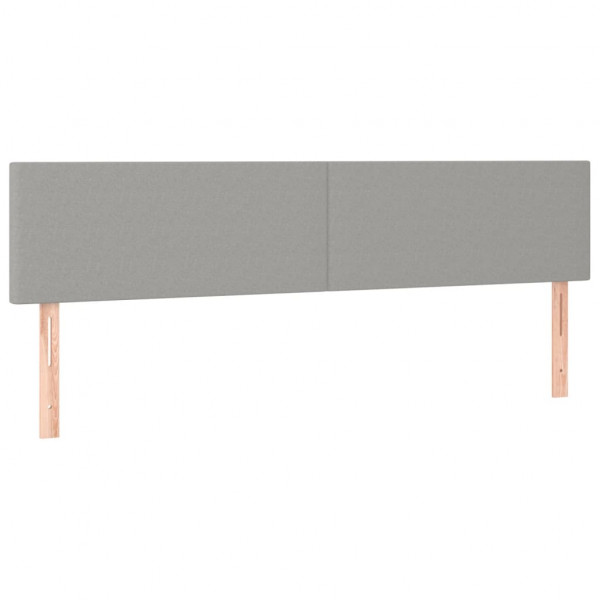 Cabecero con LED de tela gris claro 200x5x78/88 cm M 4