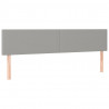 Cabecero con LED de tela gris claro 200x5x78/88 cm 4
