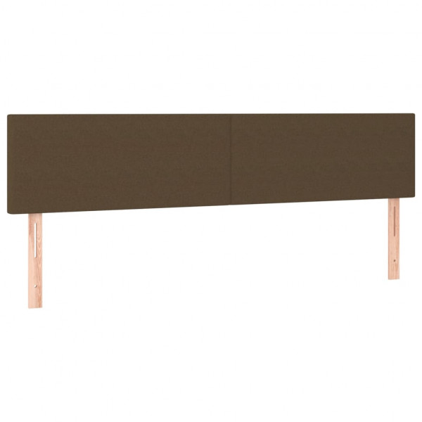 Cabecero con LED de tela marrón oscuro 200x5x78/88 cm M 4