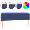 Cabeceira de cama c/ luzes LED tecido 200x5x78/88 cm azul 2