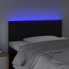 Cabecero con LED cuero sintético negro 90x5x78/88 cm 3